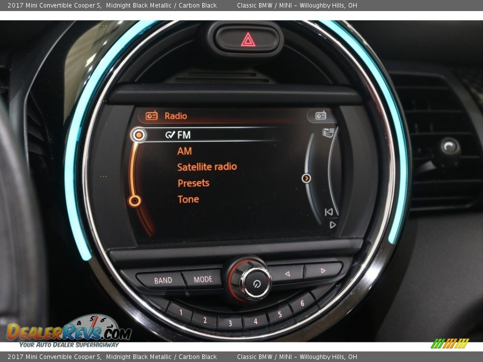 2017 Mini Convertible Cooper S Midnight Black Metallic / Carbon Black Photo #11