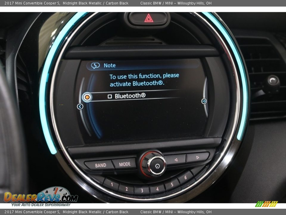 2017 Mini Convertible Cooper S Midnight Black Metallic / Carbon Black Photo #12