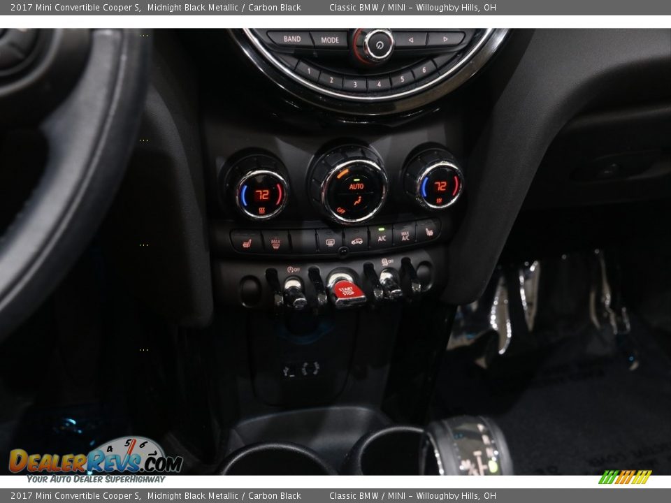 2017 Mini Convertible Cooper S Midnight Black Metallic / Carbon Black Photo #13