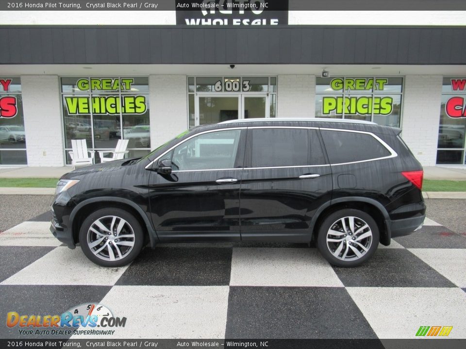 2016 Honda Pilot Touring Crystal Black Pearl / Gray Photo #1