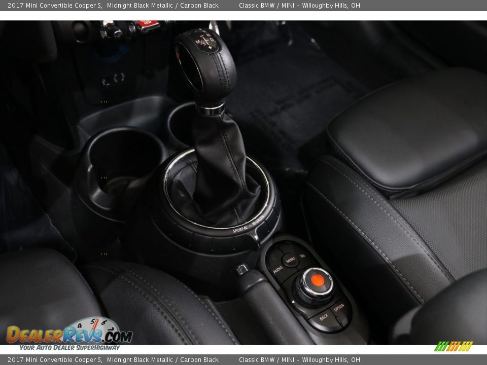 2017 Mini Convertible Cooper S Midnight Black Metallic / Carbon Black Photo #14