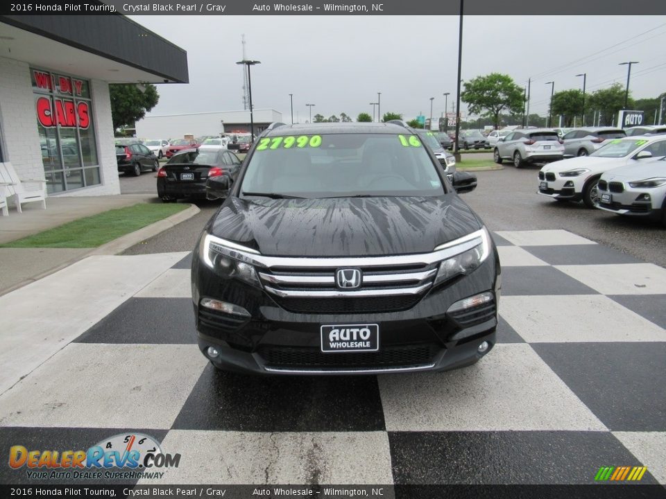 2016 Honda Pilot Touring Crystal Black Pearl / Gray Photo #2