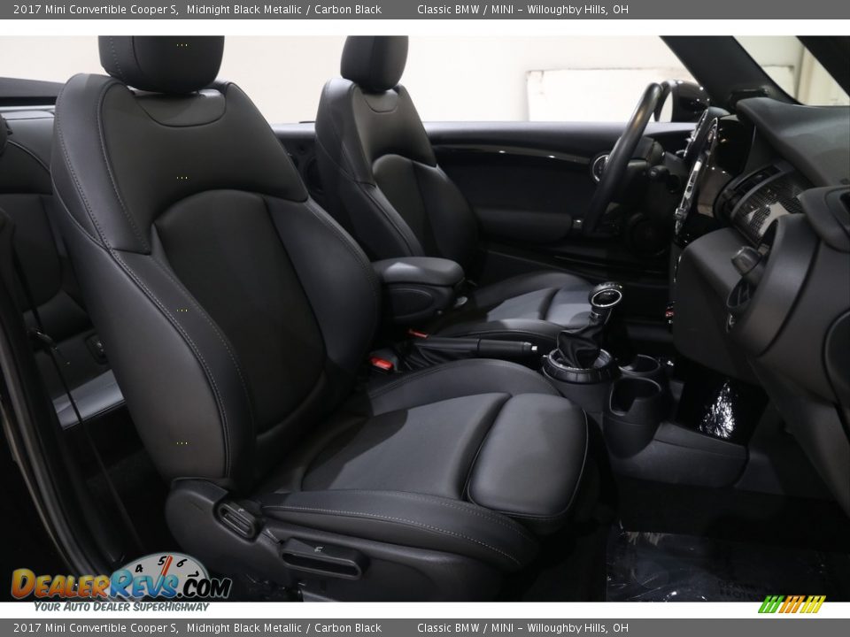 2017 Mini Convertible Cooper S Midnight Black Metallic / Carbon Black Photo #15