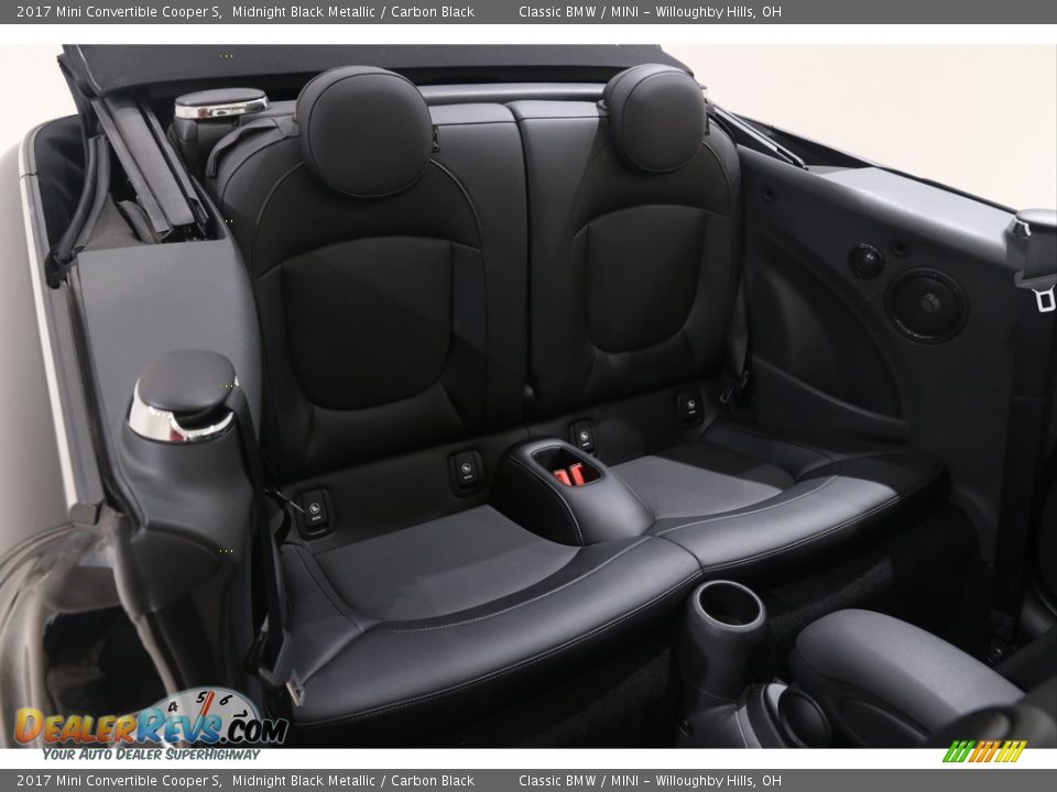 2017 Mini Convertible Cooper S Midnight Black Metallic / Carbon Black Photo #16