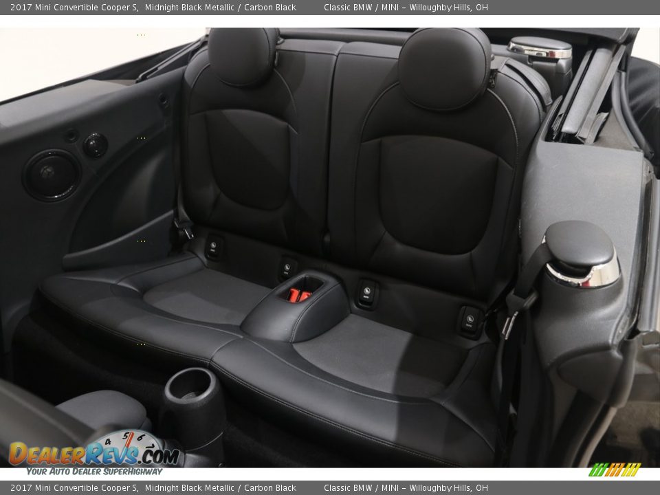 2017 Mini Convertible Cooper S Midnight Black Metallic / Carbon Black Photo #17