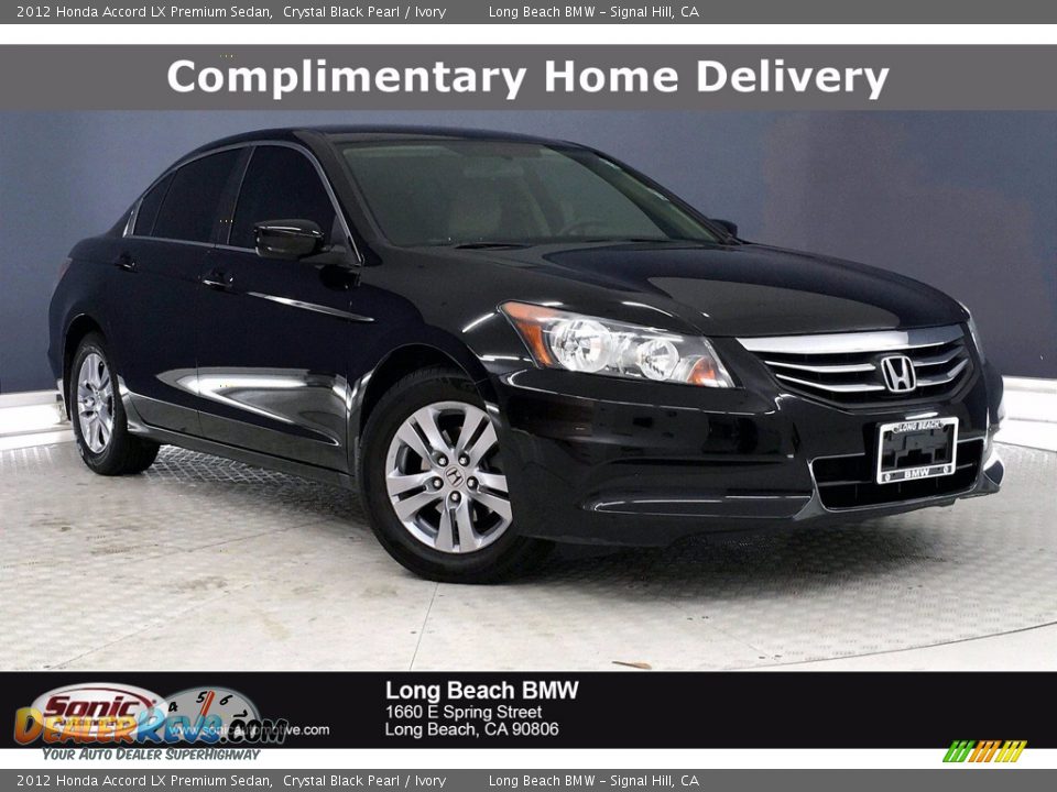 2012 Honda Accord LX Premium Sedan Crystal Black Pearl / Ivory Photo #1
