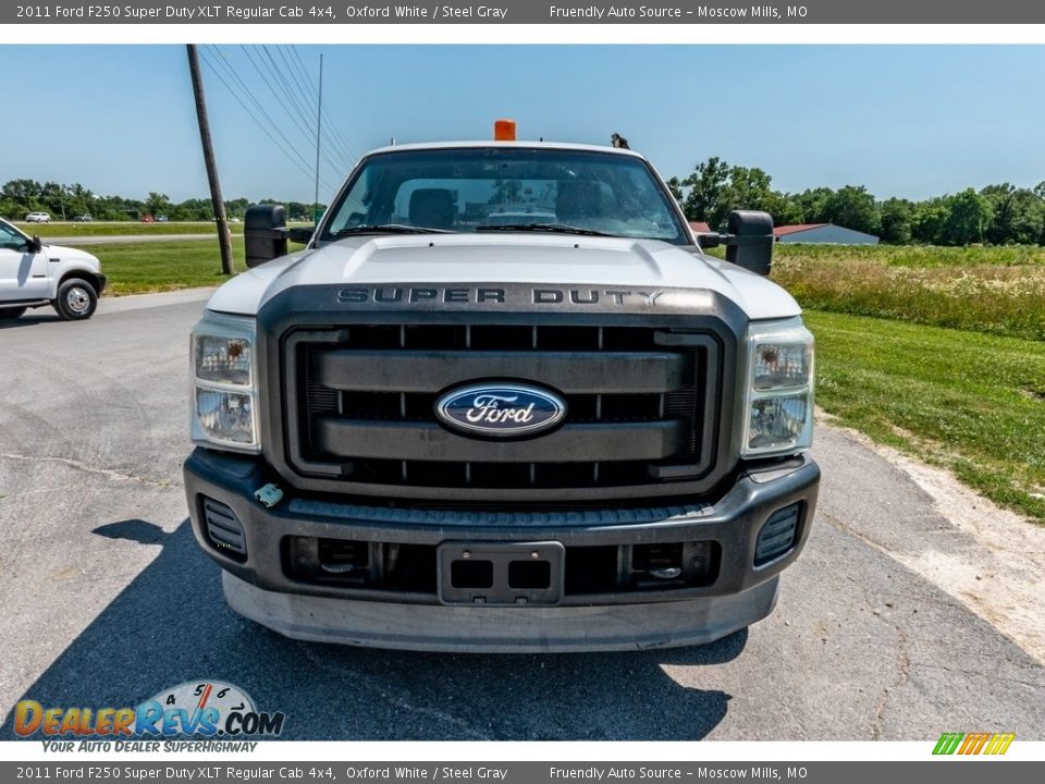 2011 Ford F250 Super Duty XLT Regular Cab 4x4 Oxford White / Steel Gray Photo #9