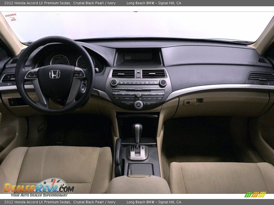 2012 Honda Accord LX Premium Sedan Crystal Black Pearl / Ivory Photo #15