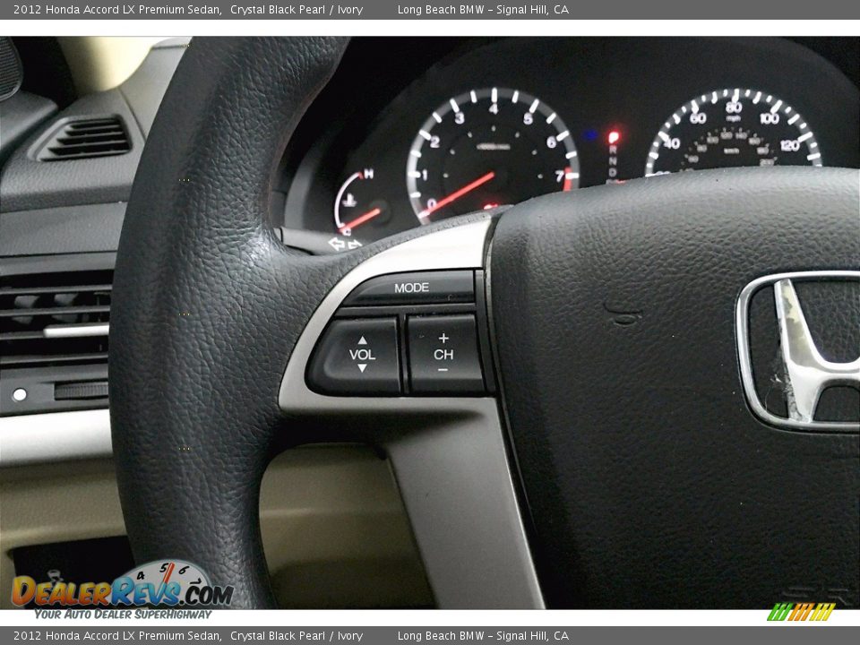 2012 Honda Accord LX Premium Sedan Crystal Black Pearl / Ivory Photo #18