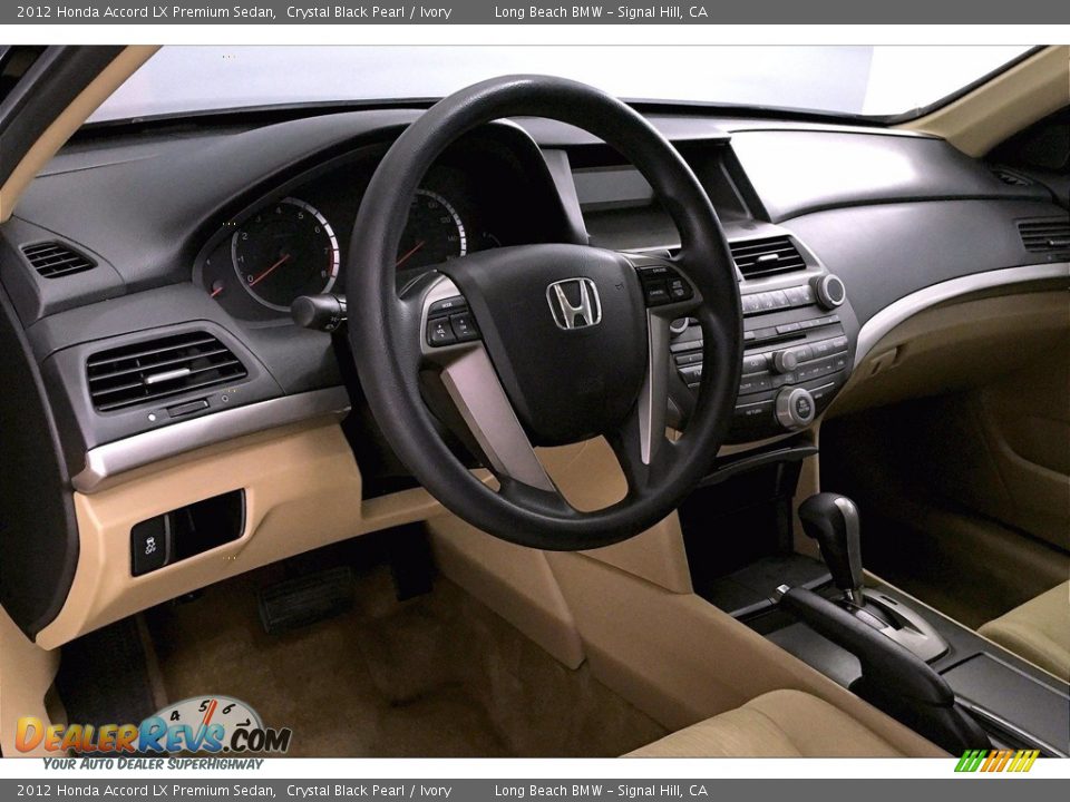 2012 Honda Accord LX Premium Sedan Crystal Black Pearl / Ivory Photo #21