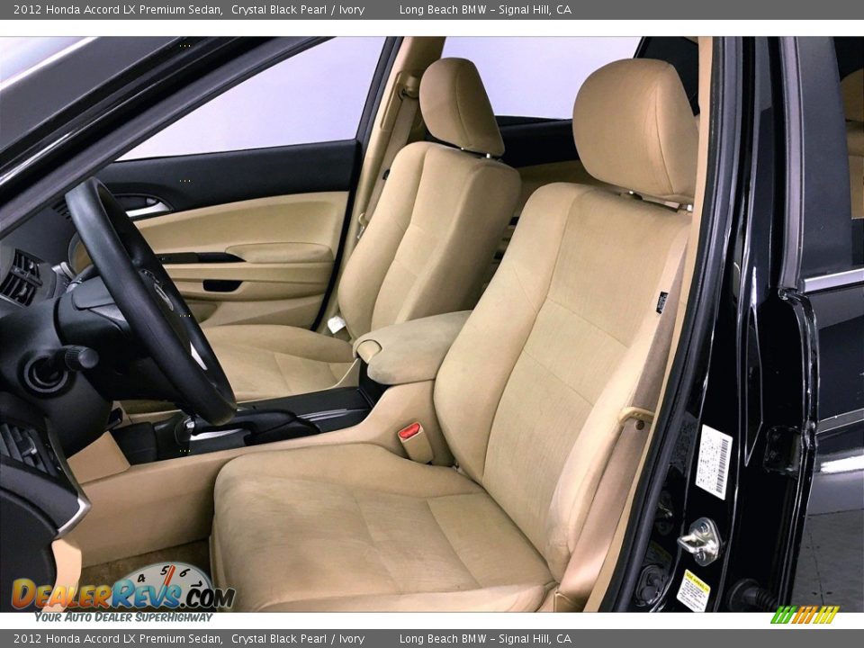 2012 Honda Accord LX Premium Sedan Crystal Black Pearl / Ivory Photo #28
