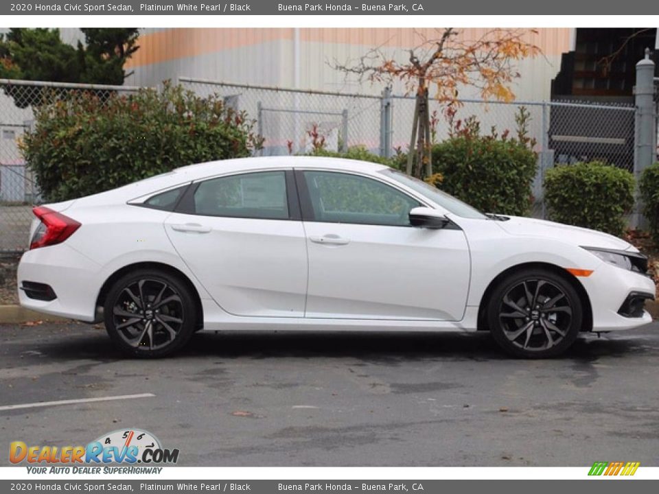2020 Honda Civic Sport Sedan Platinum White Pearl / Black Photo #5