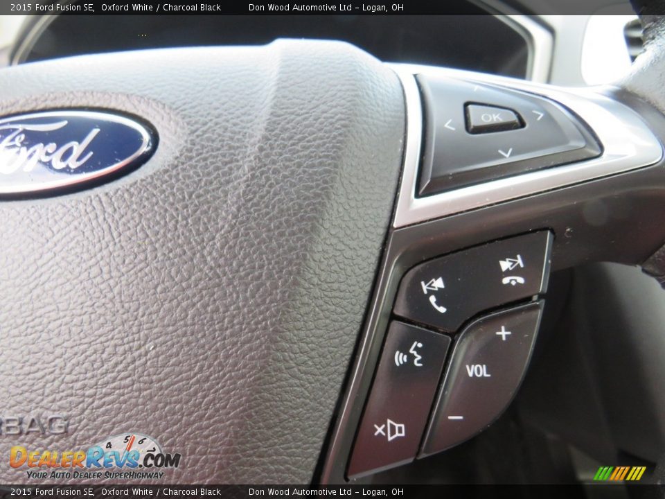 2015 Ford Fusion SE Oxford White / Charcoal Black Photo #17