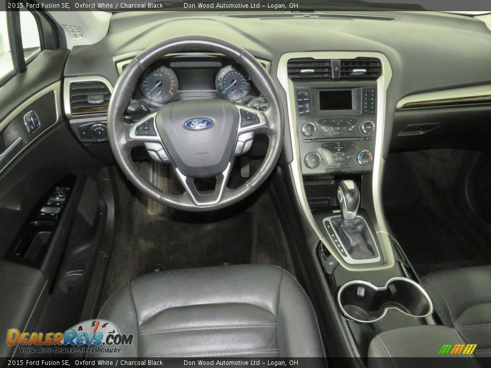 2015 Ford Fusion SE Oxford White / Charcoal Black Photo #29