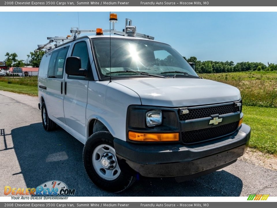 2008 Chevrolet Express 3500 Cargo Van Summit White / Medium Pewter Photo #1