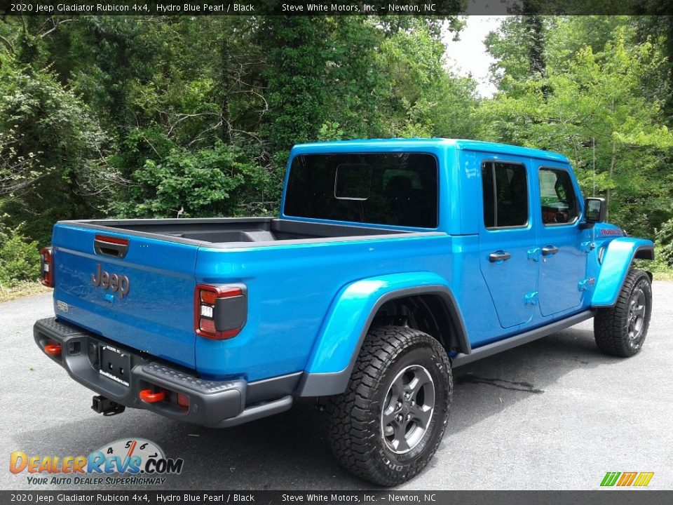 2020 Jeep Gladiator Rubicon 4x4 Hydro Blue Pearl / Black Photo #6