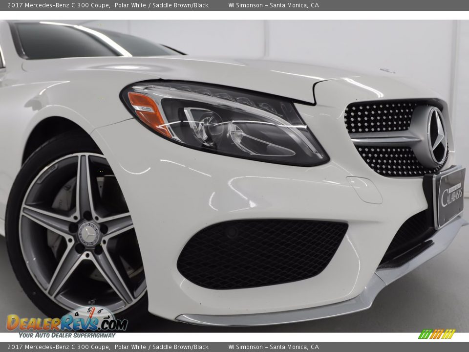 2017 Mercedes-Benz C 300 Coupe Polar White / Saddle Brown/Black Photo #2