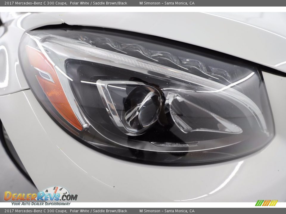2017 Mercedes-Benz C 300 Coupe Polar White / Saddle Brown/Black Photo #3