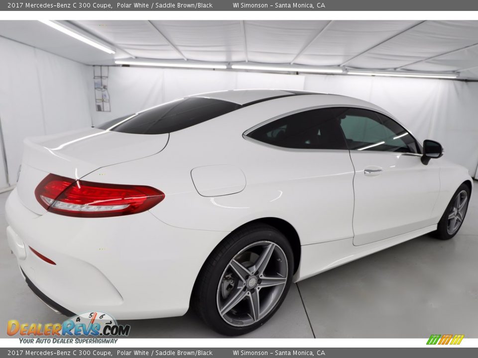 2017 Mercedes-Benz C 300 Coupe Polar White / Saddle Brown/Black Photo #4