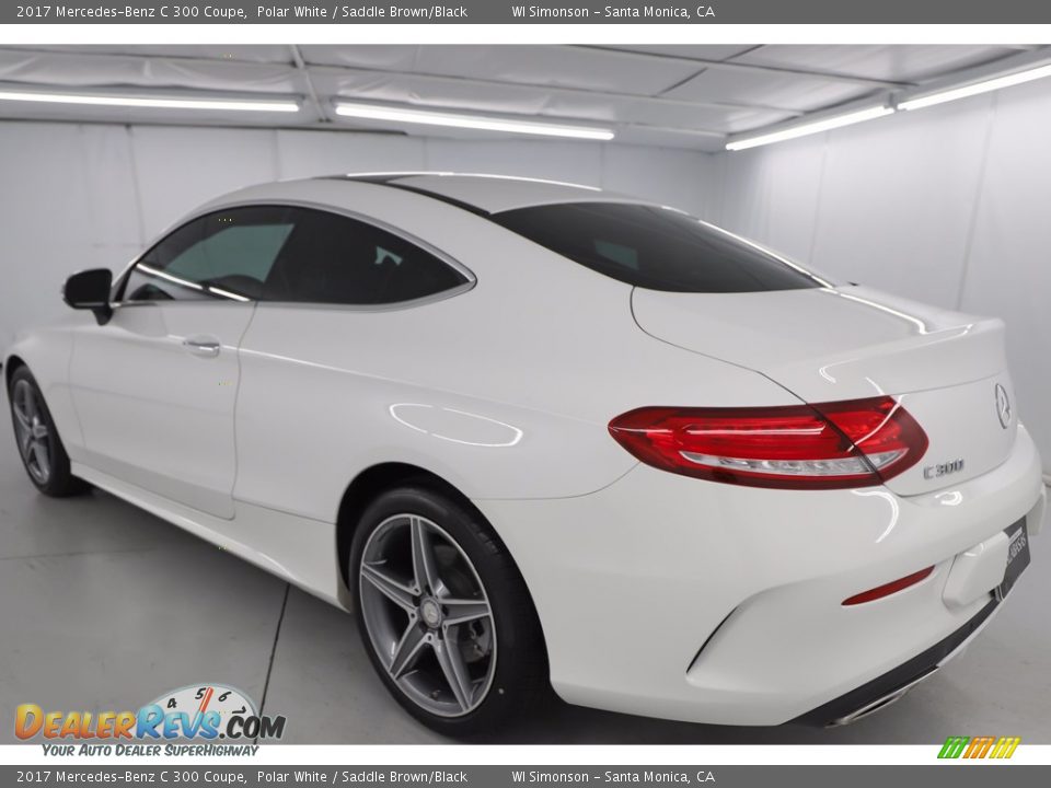 2017 Mercedes-Benz C 300 Coupe Polar White / Saddle Brown/Black Photo #11