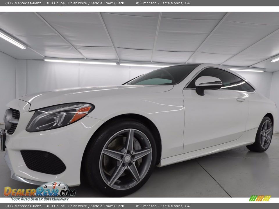 2017 Mercedes-Benz C 300 Coupe Polar White / Saddle Brown/Black Photo #13