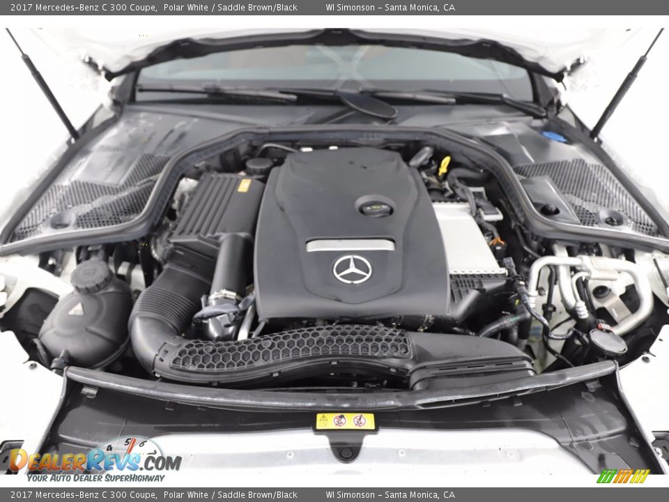 2017 Mercedes-Benz C 300 Coupe Polar White / Saddle Brown/Black Photo #17