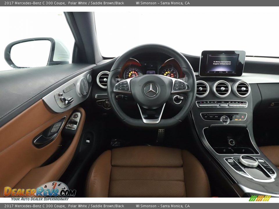 2017 Mercedes-Benz C 300 Coupe Polar White / Saddle Brown/Black Photo #23