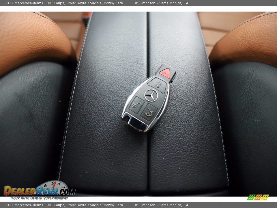 2017 Mercedes-Benz C 300 Coupe Polar White / Saddle Brown/Black Photo #27