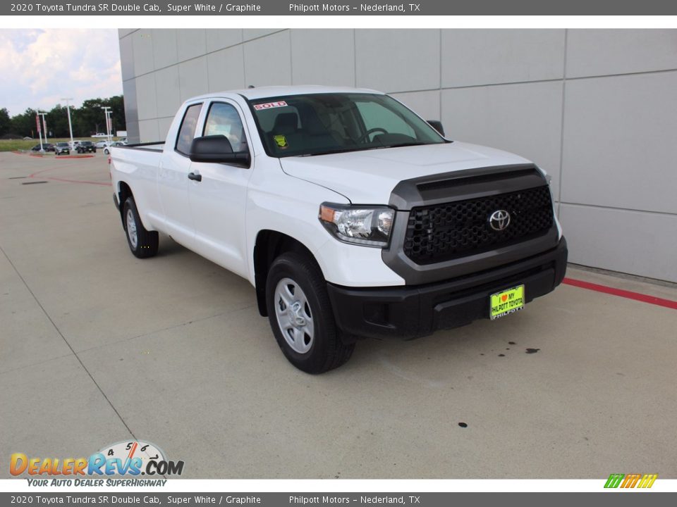 2020 Toyota Tundra SR Double Cab Super White / Graphite Photo #2