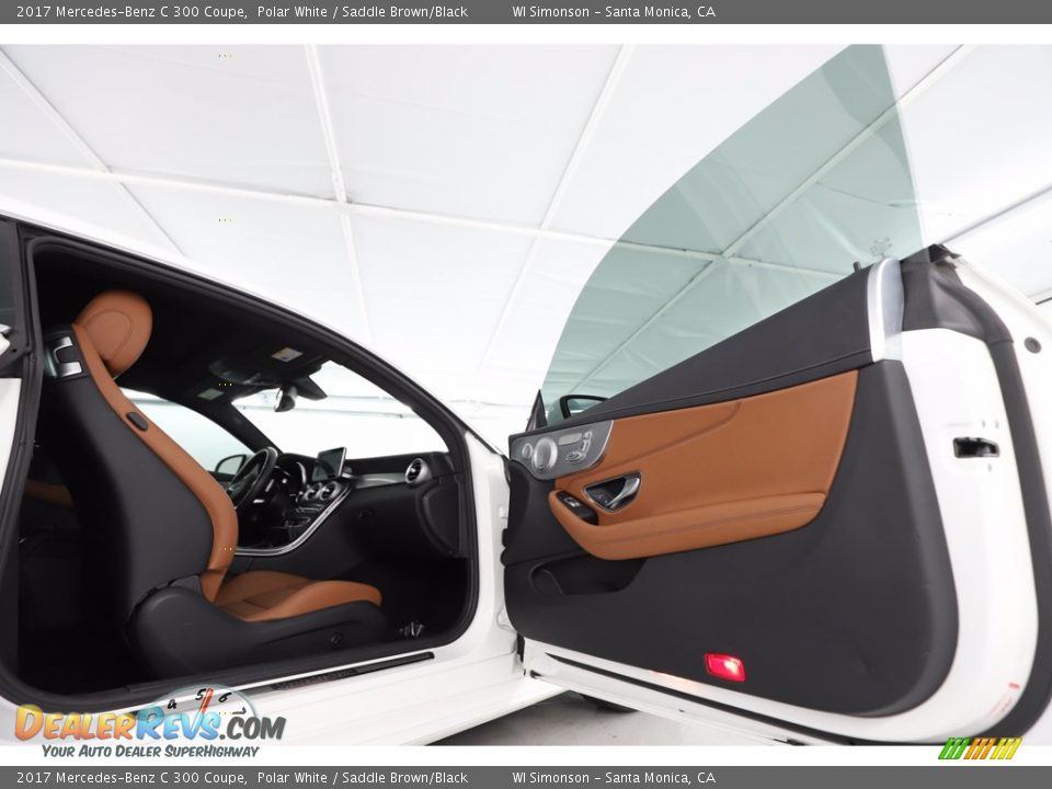 2017 Mercedes-Benz C 300 Coupe Polar White / Saddle Brown/Black Photo #31