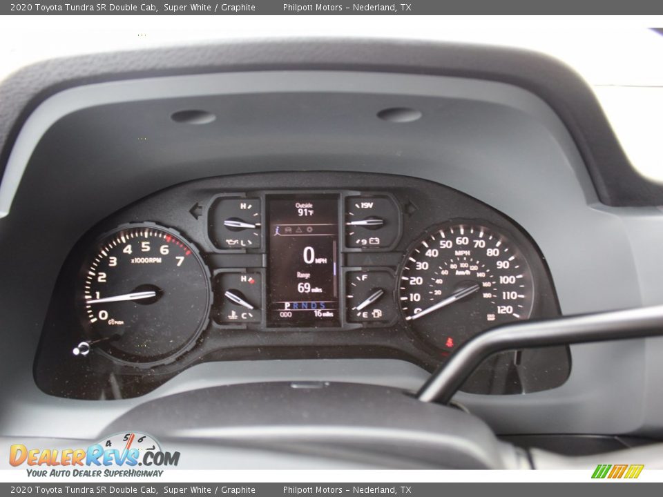 2020 Toyota Tundra SR Double Cab Super White / Graphite Photo #13