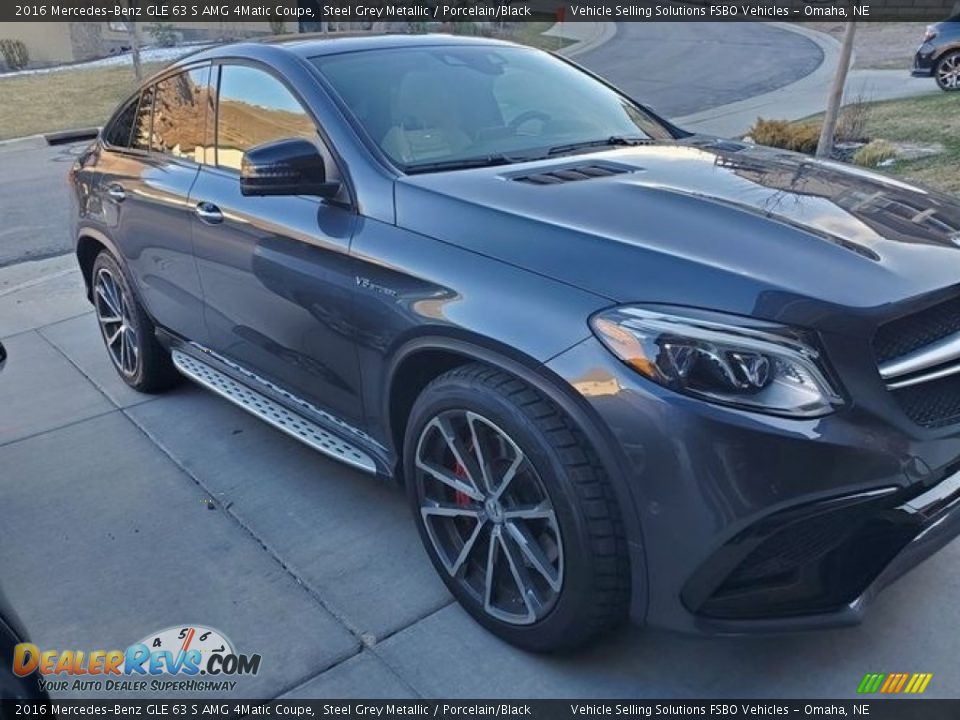 2016 Mercedes-Benz GLE 63 S AMG 4Matic Coupe Steel Grey Metallic / Porcelain/Black Photo #6