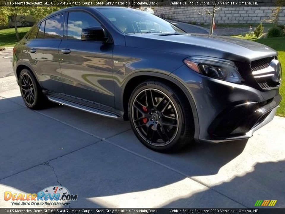 2016 Mercedes-Benz GLE 63 S AMG 4Matic Coupe Steel Grey Metallic / Porcelain/Black Photo #8