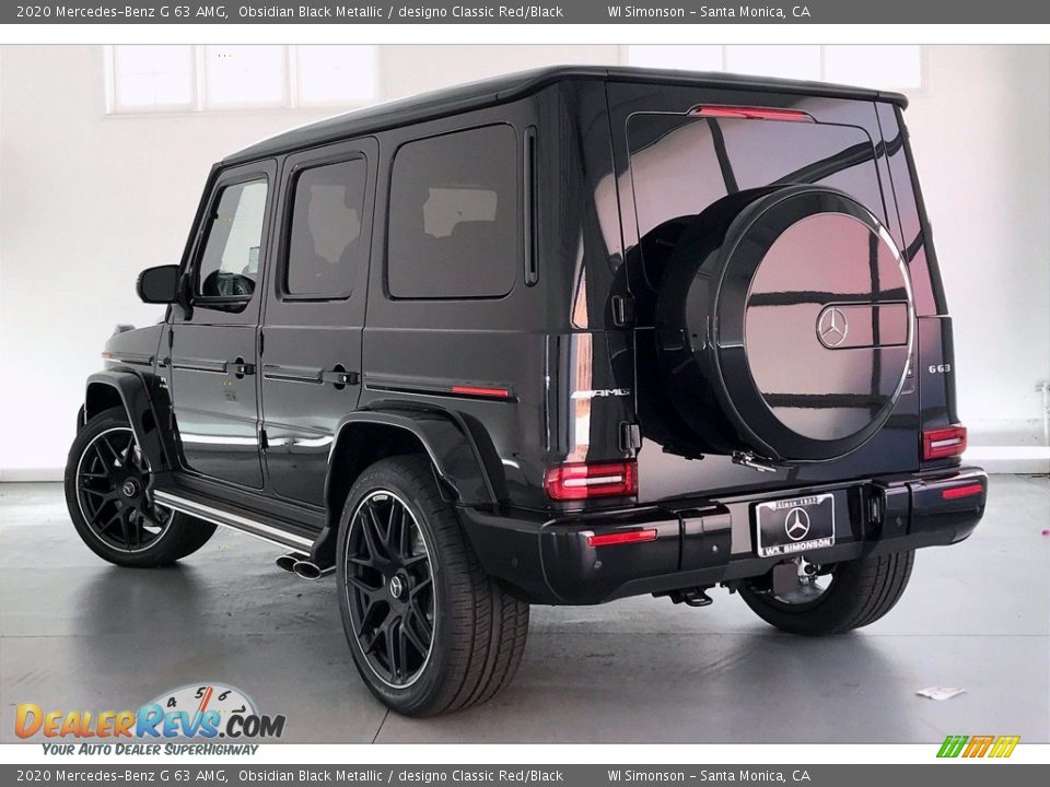 2020 Mercedes-Benz G 63 AMG Obsidian Black Metallic / designo Classic Red/Black Photo #2