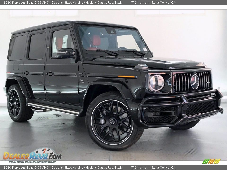 2020 Mercedes-Benz G 63 AMG Obsidian Black Metallic / designo Classic Red/Black Photo #11