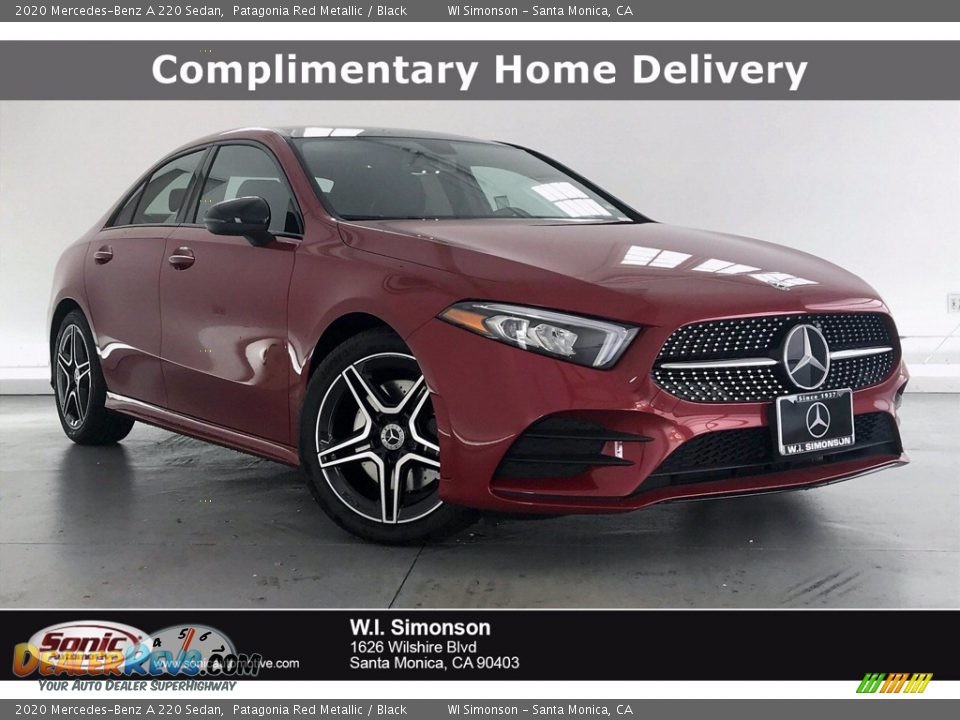 2020 Mercedes-Benz A 220 Sedan Patagonia Red Metallic / Black Photo #1