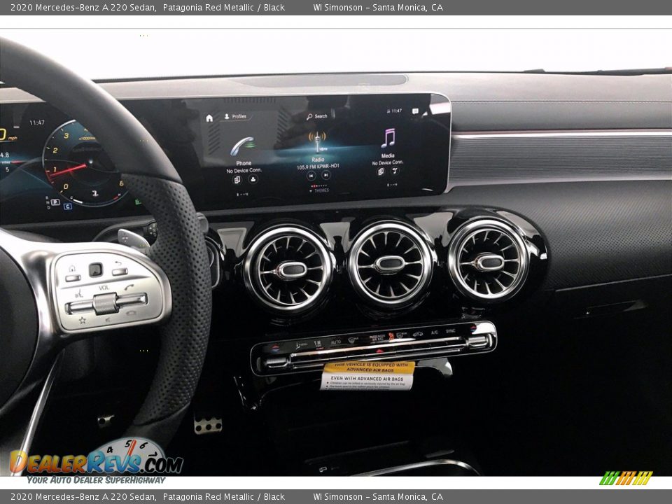 2020 Mercedes-Benz A 220 Sedan Patagonia Red Metallic / Black Photo #6