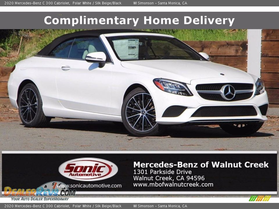 2020 Mercedes-Benz C 300 Cabriolet Polar White / Silk Beige/Black Photo #1
