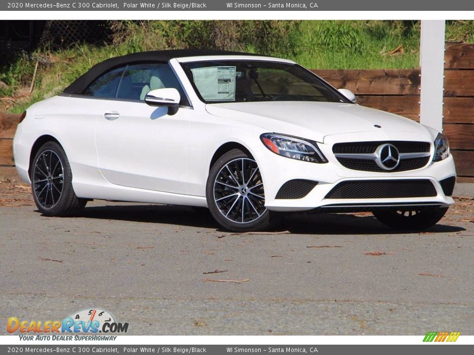 2020 Mercedes-Benz C 300 Cabriolet Polar White / Silk Beige/Black Photo #2
