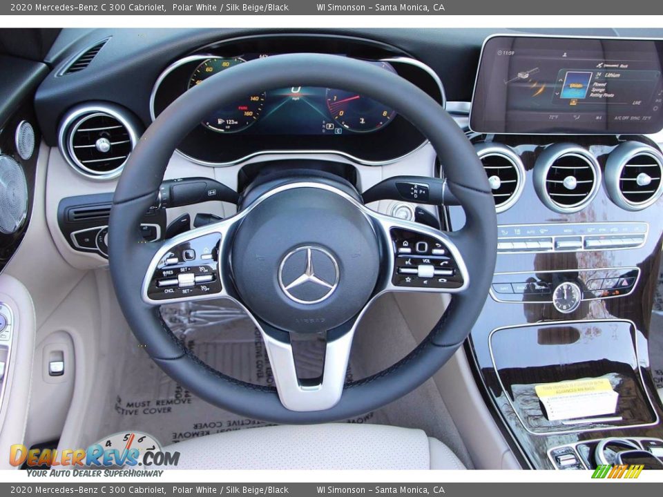 2020 Mercedes-Benz C 300 Cabriolet Polar White / Silk Beige/Black Photo #12