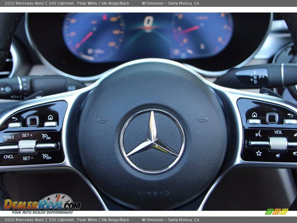 2020 Mercedes-Benz C 300 Cabriolet Polar White / Silk Beige/Black Photo #17