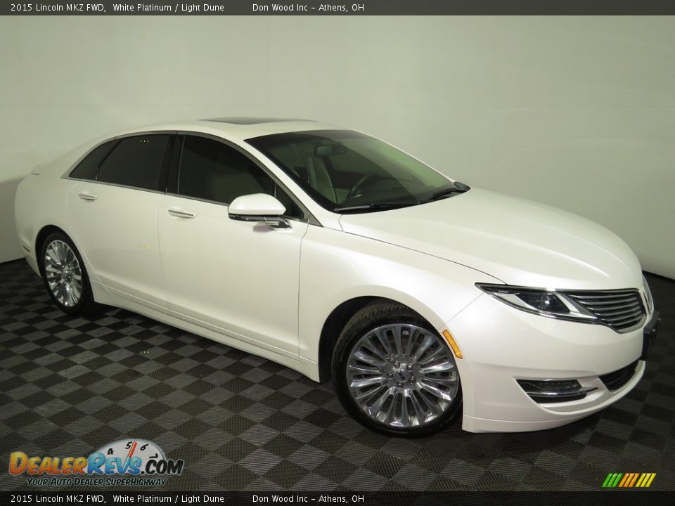 2015 Lincoln MKZ FWD White Platinum / Light Dune Photo #2