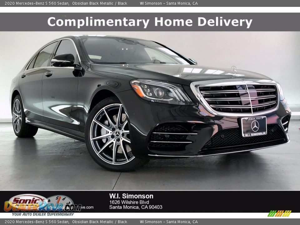 2020 Mercedes-Benz S 560 Sedan Obsidian Black Metallic / Black Photo #1