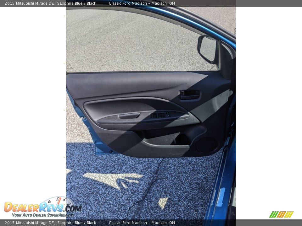 2015 Mitsubishi Mirage DE Sapphire Blue / Black Photo #3