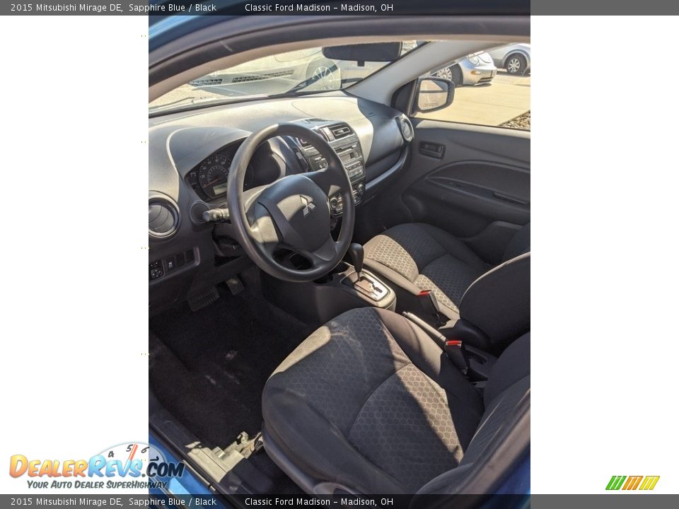 2015 Mitsubishi Mirage DE Sapphire Blue / Black Photo #4