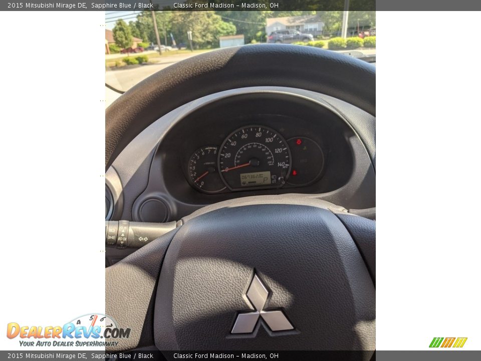 2015 Mitsubishi Mirage DE Sapphire Blue / Black Photo #6