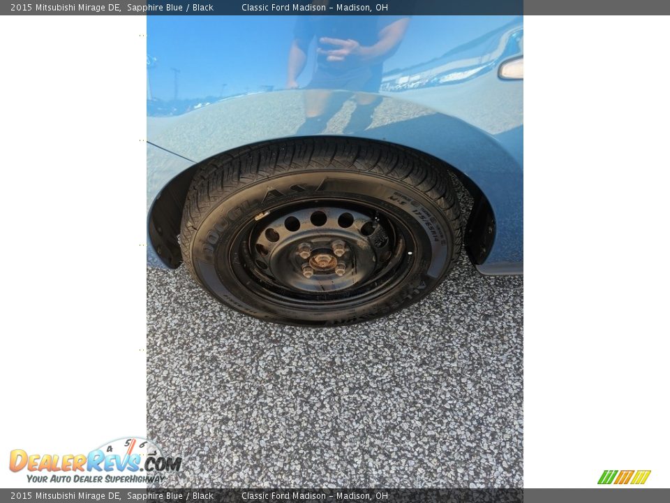 2015 Mitsubishi Mirage DE Sapphire Blue / Black Photo #7