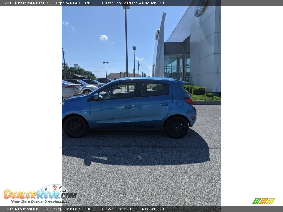 2015 Mitsubishi Mirage DE Sapphire Blue / Black Photo #8