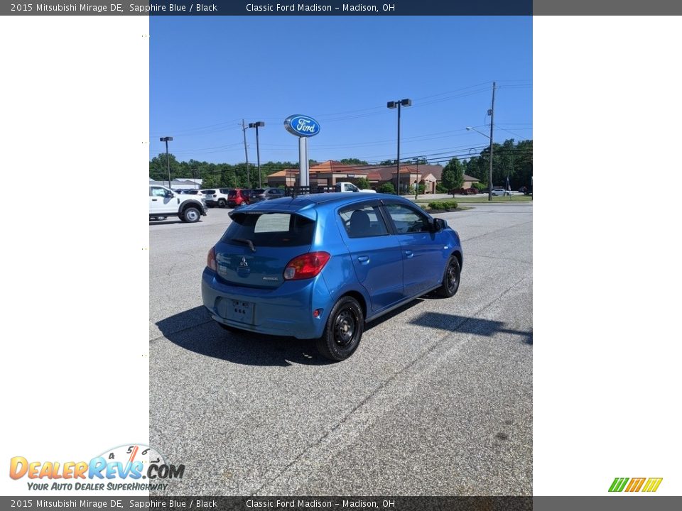 2015 Mitsubishi Mirage DE Sapphire Blue / Black Photo #10