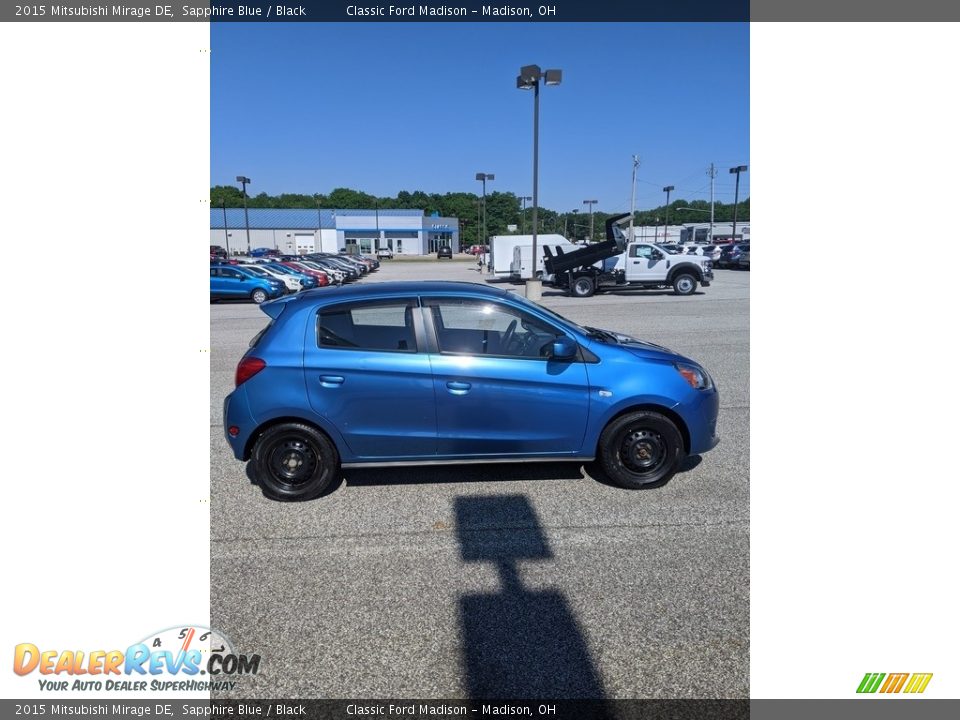 2015 Mitsubishi Mirage DE Sapphire Blue / Black Photo #11